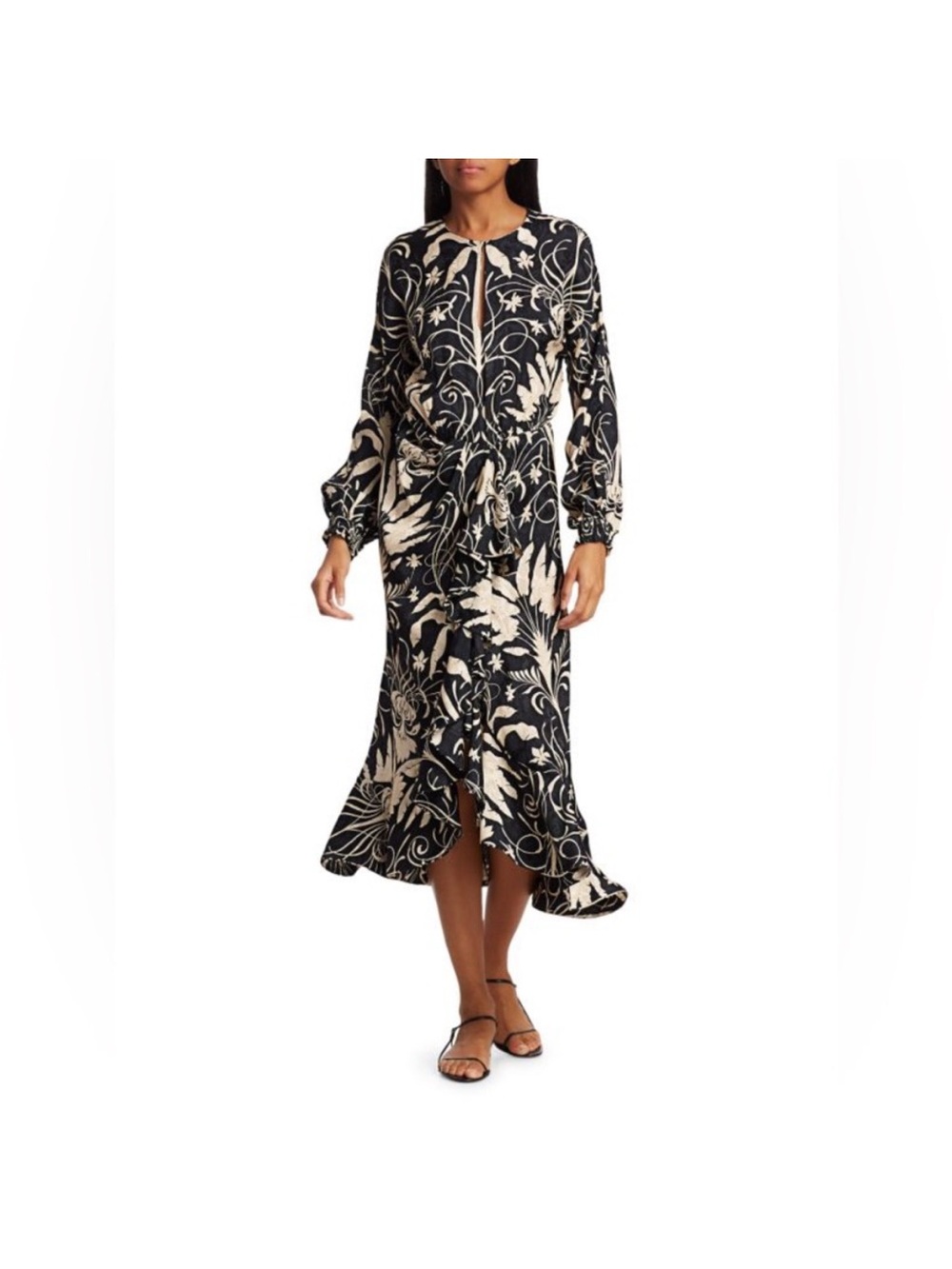 Johanna Ortiz Honrando Susraices floral midi dress UK 8 US 4 2